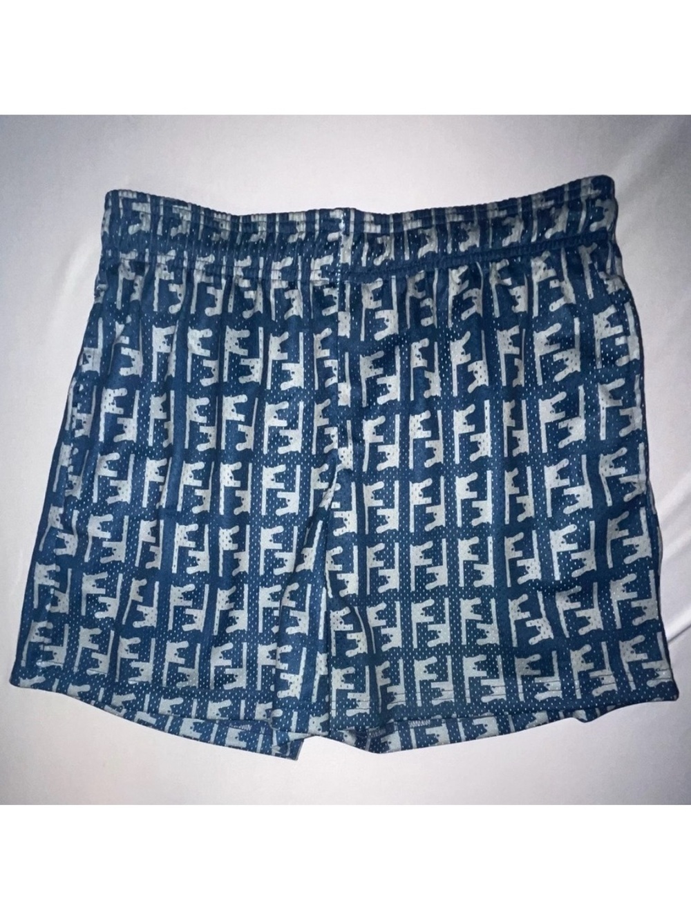 Bravest Studios x FENDI FF All Over Print Athletic Green Mesh Basketball Shorts